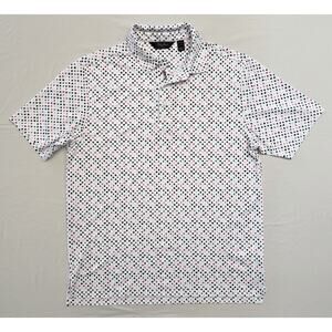 Bobby Jones Performance Collection POKER Print Card Suit Polo Shirt Men's Large